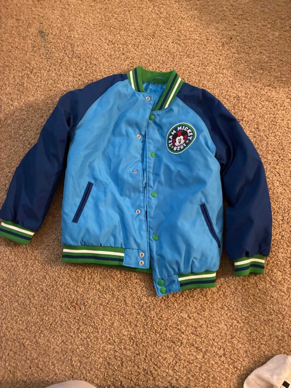 Disney Blue and Navy Mickey Varsity Jacket for Kids